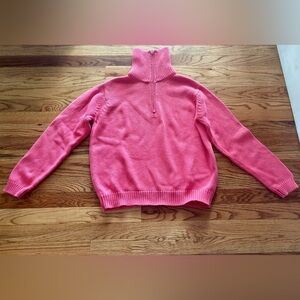 Talbots Pink Cowl Neck Sweater Vibrant Knit